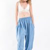 Women HaremPants | Genie Women'S Cotton Harem Pants In Light Blue