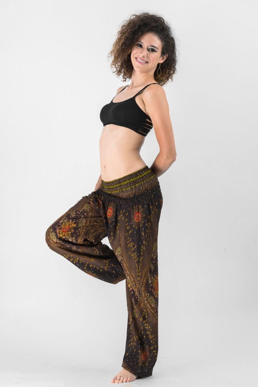 Women HaremPants | Peacock Eye Women'S Harem Pants In Brown