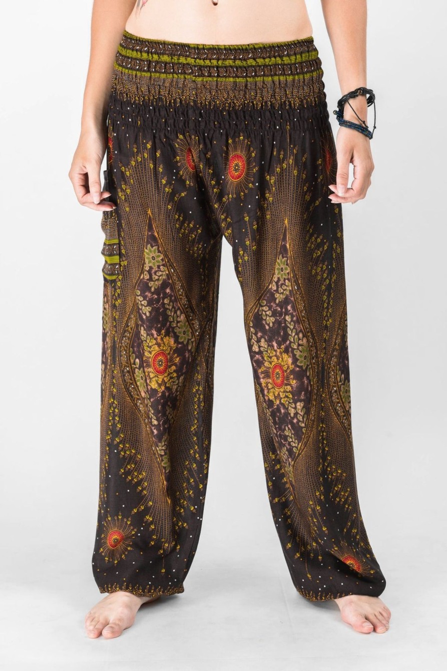 Women HaremPants | Peacock Eye Women'S Harem Pants In Brown