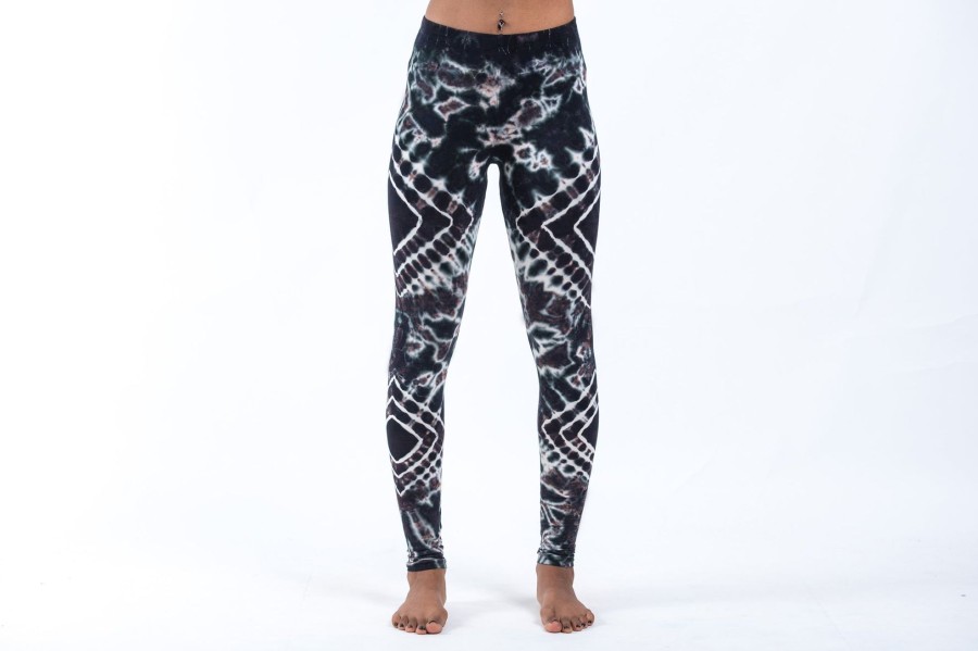 Women HaremPants | Diamond Tie Dye Cotton Leggings In Brown